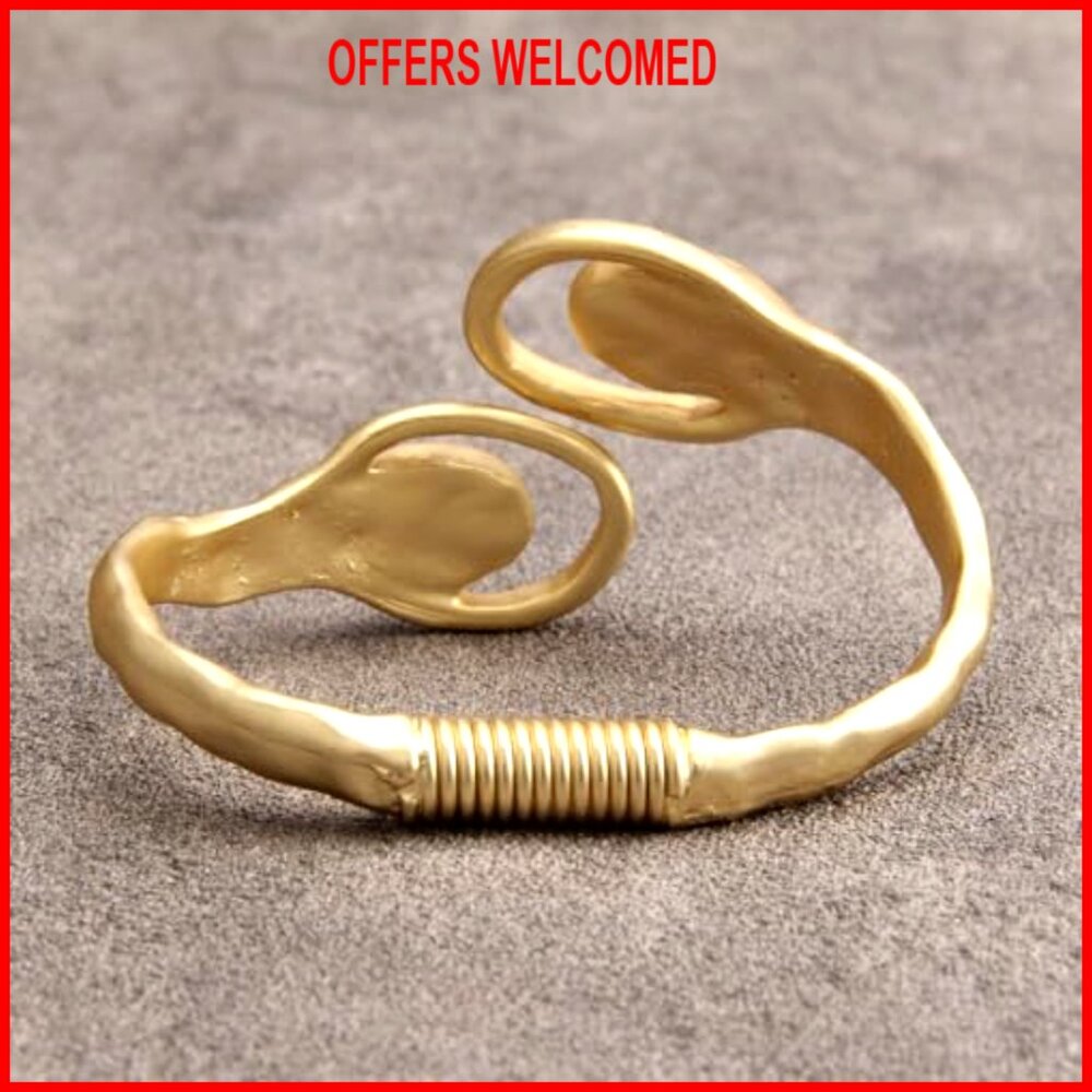 Copper Cuff Bracelet Stackable Open Bangle Boho J… - image 4